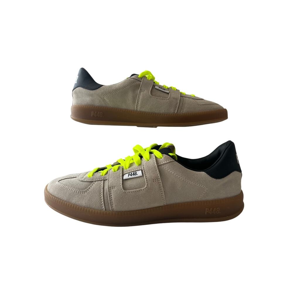 P448 Monza Sneaker Animal Neon Women's US 9 EU 40 Beige Suede Leather NWOB Italy